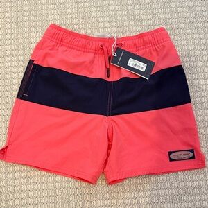 NWT Vineyard Vines Boys Color Block Chappy Swim Trunk